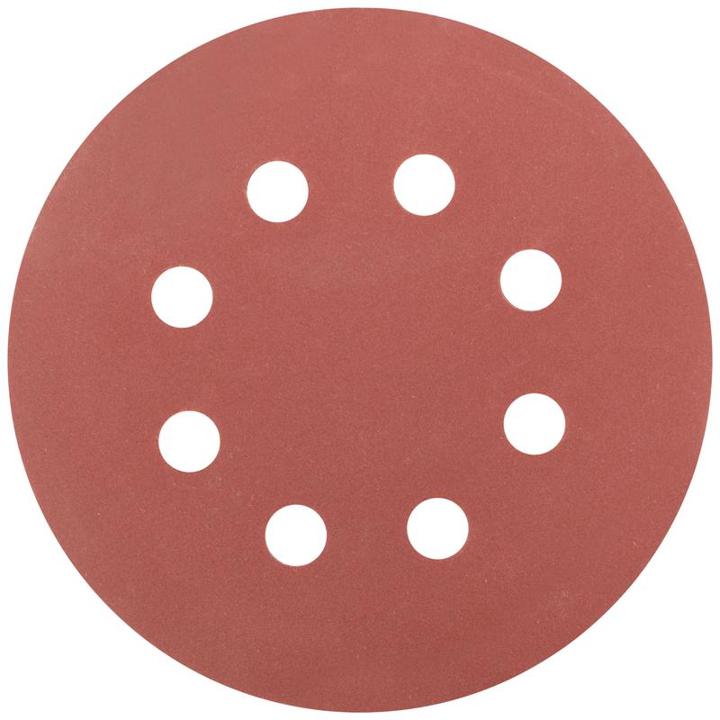 Круг шлифовальный с отверстиями (липучка) алюм./оксид 125мм (уп.5шт) Р 400 FIT 39676