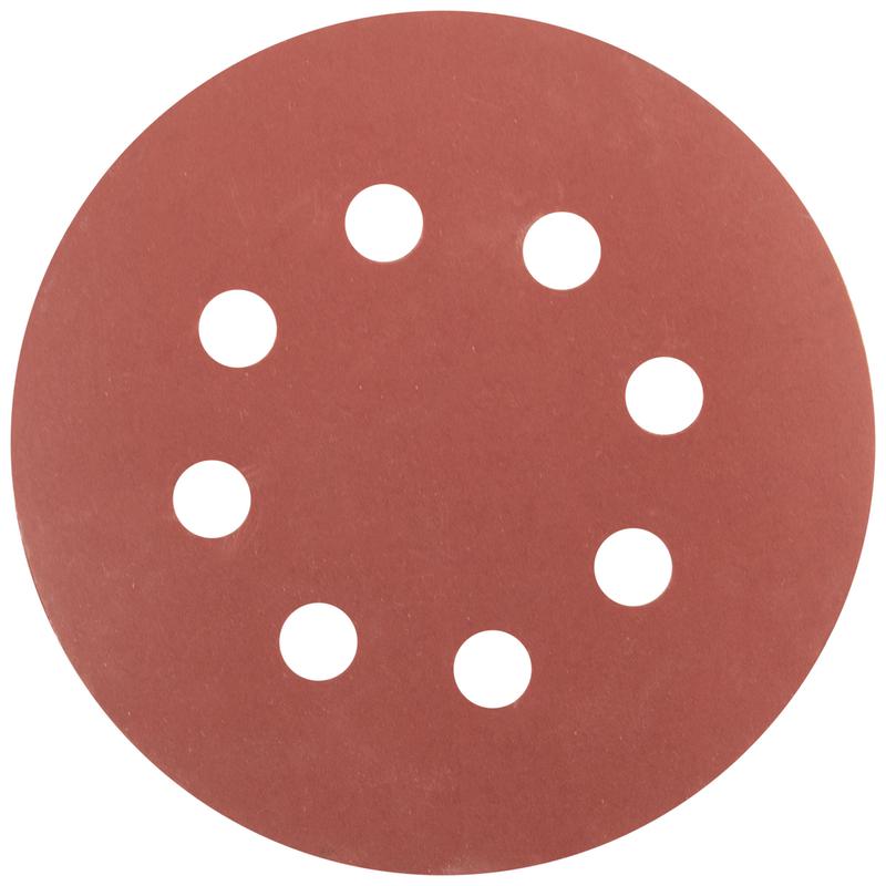 Круг шлифовальный с отверстиями (липучка) алюм./оксид 125мм (уп.5шт) Р 1000 FIT 39679