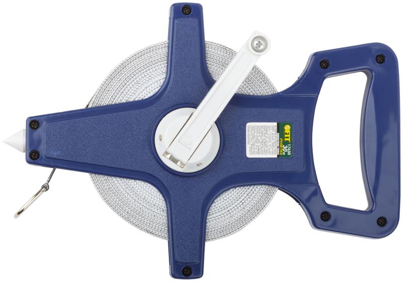 Рулетка землемерная 30м фибергласовая лента открытый корпус син. FIT 17630