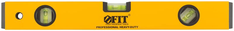Уровень "Магнит" 3 глазка магниты шкала профи 400мм корпус усиленный желт. FIT 18244