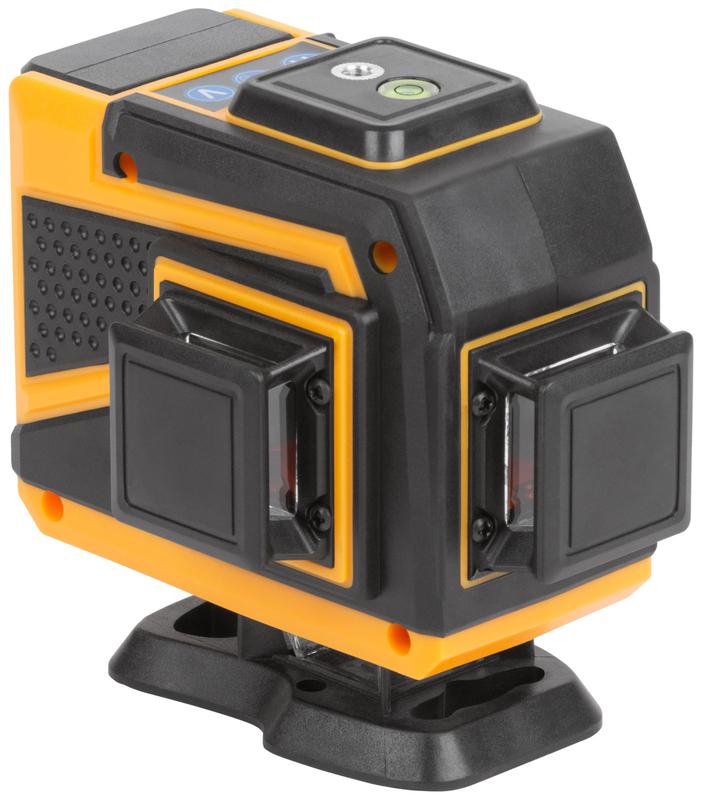 Уровень лазерный самоуспокаивающийся зел. лучи 3 плоскости 360г диапазон 20м Li-Ion аккум. 2 уровня яркости без треноги FIT 18668