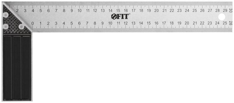 Угольник столярный рифленая шкала алюм. основание 300мм FIT 19462