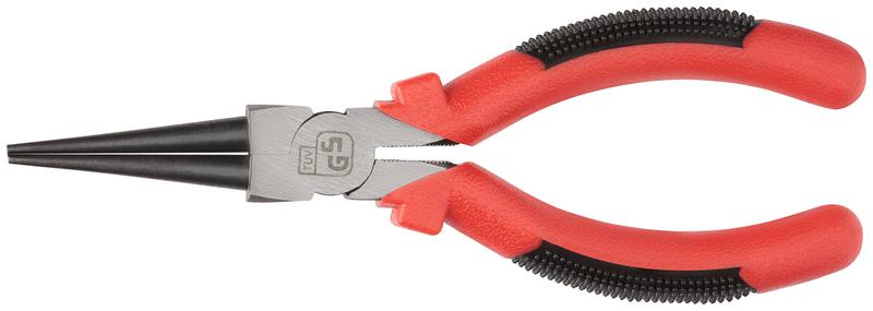 Круглогубцы "Стандарт" пластиковые ручки полированная сталь 165мм красн.-черн. FIT 48445