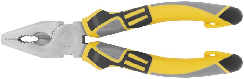 Плоскогубцы комбинированные "Смарт" трехцветные прорезиненные ручки никелевое покрытие 180мм FIT 50664