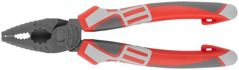 Плоскогубцы комбинированные "Эталон" CrV сталь ребра жесткости на губках тефлоновое покрытие 3К прорезиненные ручки 200мм FIT 50695