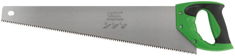 Ножовка по дереву крупный каленый зуб 5 TPI 2D заточка пластиковая прорезиненная ручка 500мм FIT 40423