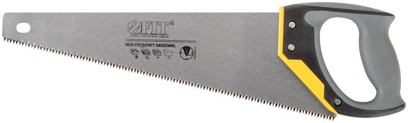Ножовка по дереву средний каленый зуб 7 ТPI 3D заточка 3К пласт.прорезиненная ручка профи 400мм FIT 40451