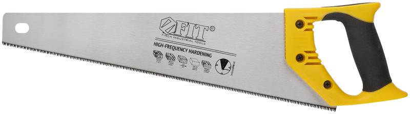 Ножовка по дереву мелкий каленый зуб 13 ТPI 3D заточка пласт.прорезиненная ручка профи 400мм FIT 40474