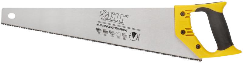 Ножовка по дереву мелкий каленый зуб 13 ТPI 3D заточка пласт.прорезиненная ручка профи 450мм FIT 40475