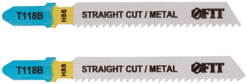 Полотно по металлу HSS 76/51/2мм (T118B) фрезерованные волнистые зубья (уп.2шт) FIT 40912