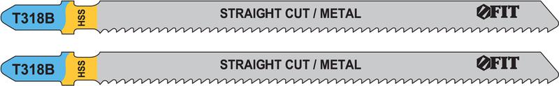 Полотно по металлу HSS 132/106/2мм (T318B) фрезерованные волнистые зубья (уп.2шт) FIT 40968