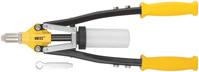 Заклепочник усиленный с длинными ручками пластиковый контейнер 3.2-6.4мм (445мм) FIT 32056