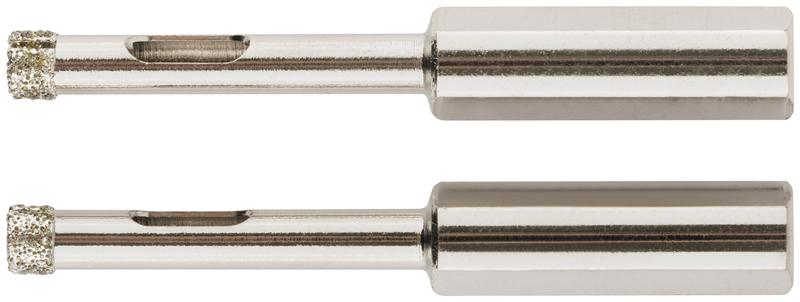 Коронки кольцевые по керамограниту камню и кафелю алмазные набор 6х65мм (уп.2шт) FIT 16201