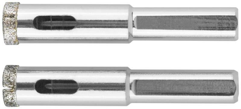 Коронки кольцевые по керамограниту камню и кафелю алмазные набор 12х65мм (уп.2шт) FIT 16204