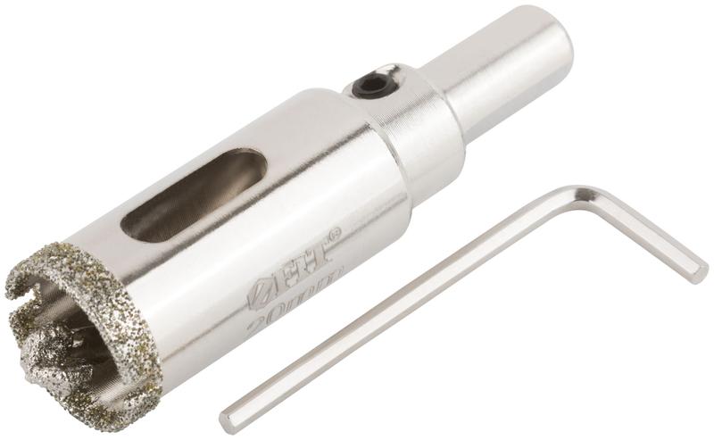 Коронка кольцевая алмазная по керамограниту камню и кафелю 20х70мм с центровочным сверлом FIT 16208