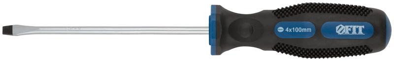 Отвертка "Универсал" CrV сталь прорезиненная ручка профи 4х100мм SL FIT 55134