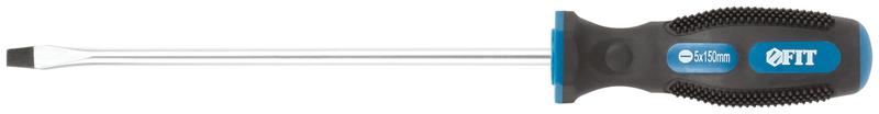 Отвертка "Универсал" CrV сталь прорезиненная ручка профи 5х150мм SL FIT 55137