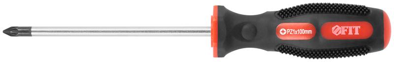 Отвертка "Универсал" CrV сталь прорезиненная ручка профи 5х100мм РZ1 FIT 55152
