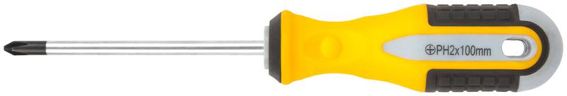 Отвертка "Старт" CrV сталь прорезиненная ручка 6х100мм РН2 FIT 55177