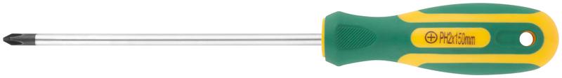 Отвертка "Контур" CrV сталь прорезиненная ручка 6х150мм РН2 FIT 55195