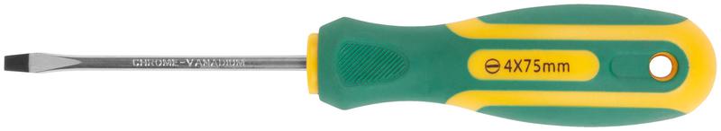 Отвертка "Контур" CrV сталь прорезиненная ручка 4х75мм SL FIT 55201