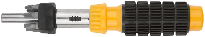 Отвертка реверсивная 6 CrV бит ручка с антискользящей накладкой желт. FIT 56295