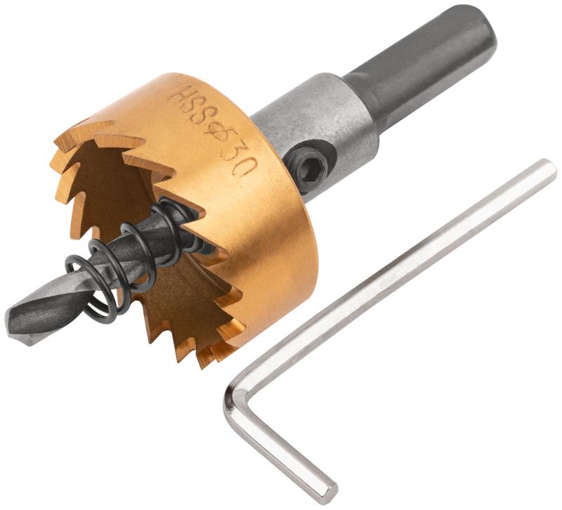 Коронка кольцевая по металлу 30мм титан. покрытие; HSS сталь FIT 36868