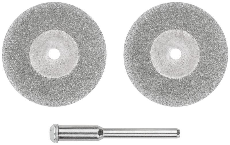 Круг с алмазным напылением 2шт и штифт диам. 3мм 30мм FIT 36931