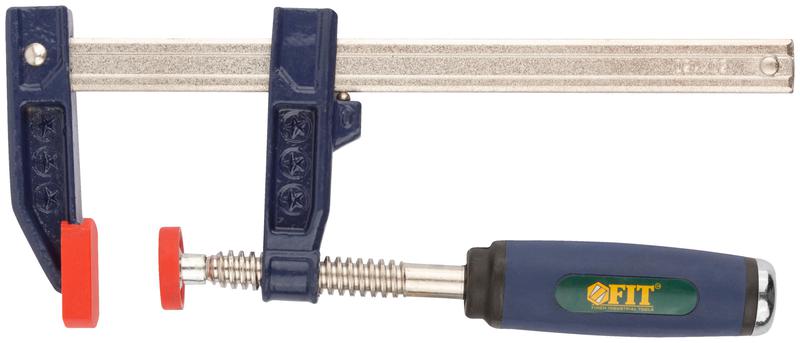 Струбцина тип "F" усиленная мягкая ручка 50х150мм FIT 59151