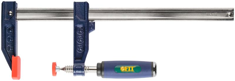 Струбцина тип "F" усиленная мягкая ручка 80х300мм FIT 59155