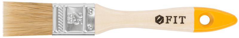 Кисть флейцевая "Стандарт-Плюс" натур. светлая щетина деревянная ручка 1дюйм (25мм) FIT 01043