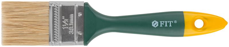 Кисть флейцевая "Контур" натур. светлая щетина пластиковая ручка 1. 5дюйм (38мм) FIT 01164