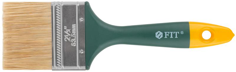 Кисть флейцевая "Контур" натур. светлая щетина пластиковая ручка 2. 5дюйм (63мм) FIT 01166