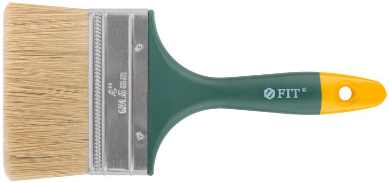 Кисть флейцевая "Контур" натур. светлая щетина пластиковая ручка 4дюйм (100мм) FIT 01168