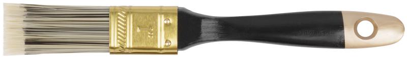 Кисть флейцевая "Стайл" искусственная черно-белая щетина деревянная ручка 1дюйм (25мм) FIT 01183