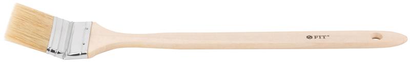 Кисть радиаторная натуральная светлая щетина деревянная ручка 2.5дюйм (63мм) FIT 01216