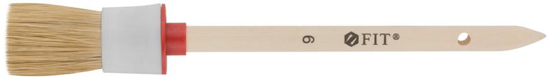 Кисть круглая натуральная светлая щетина №6 (30мм) FIT 01304