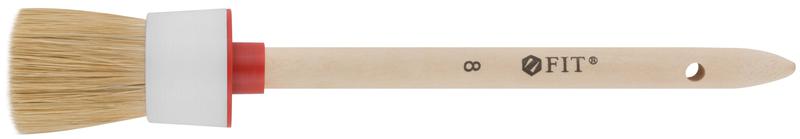 Кисть круглая натуральная светлая щетина №8 (35мм) FIT 01305