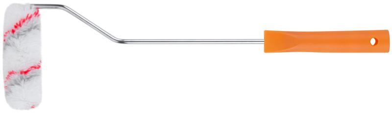 Валик полиакрил. "мини" профи с сер. и крас. полос. д. 15/35мм ворс 10мм дл. ручки 400мм 100мм бел. FIT 02671