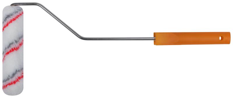 Валик полиакрил. "мини" профи с серой и красной полосками диам. 15/35мм ворс 10мм 150мм бел. FIT 02673