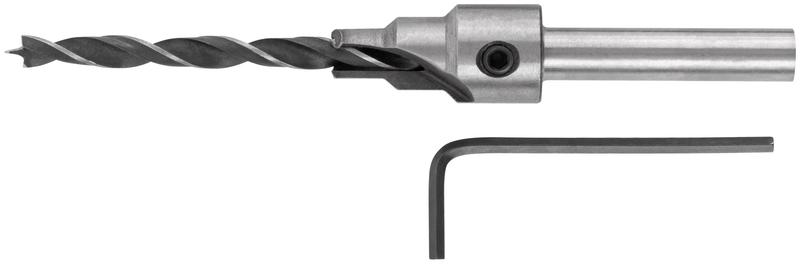 Сверло с зенкером для мебельных стяжек 5мм/зенкер 9.5мм (для стяжки 7х70) FIT 36432