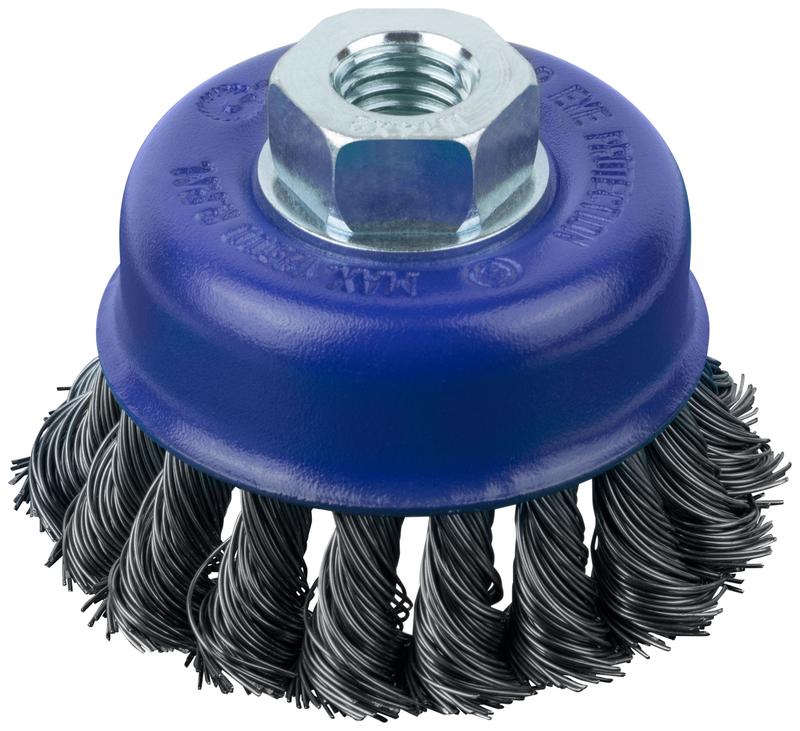 Щетка для УШМ М14 тип "Чашка" крученая витая проволока 0.5мм 75мм блист. Profi Cutop 82-898