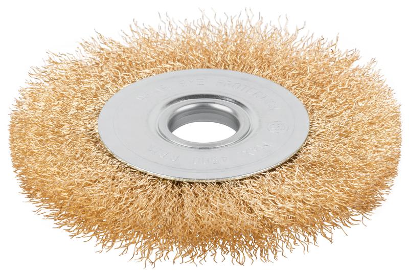 Щетка для УШМ посадка 222мм тип "Плоская" латун. витая проволока 0.3мм 125мм блист. Profi Cutop 82-904