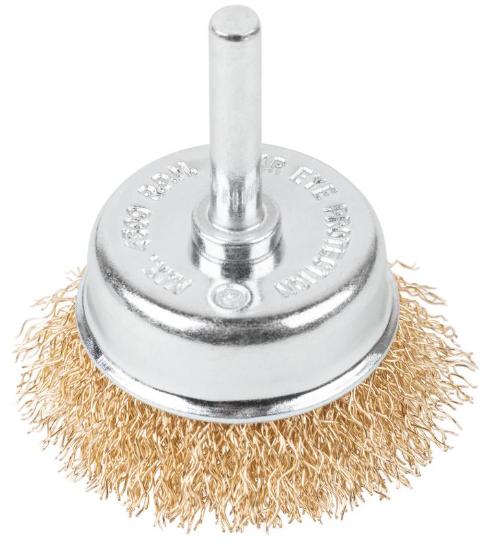 Щетка для дрели тип "Чашка" латун. витая проволока 0.3мм 50мм блист. Profi Cutop 82-910