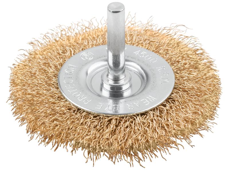 Щетка для дрели тип "Плоская" латун. витая проволока 0.3мм 75мм блист. Profi Cutop 82-916