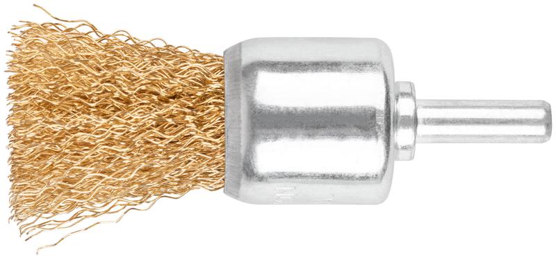Щетка для дрели тип "Чашка" латун. витая проволока 0.3мм 25мм блист. Profi Cutop 82-918