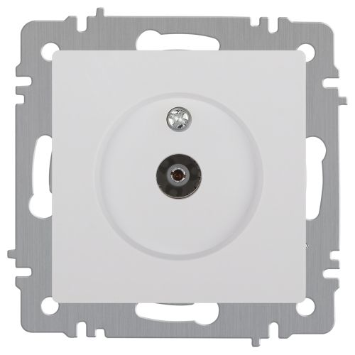 Розетка телевизионная одиночная TV СП Accent 6-301-01 IP20 бел. Intro Б0063601