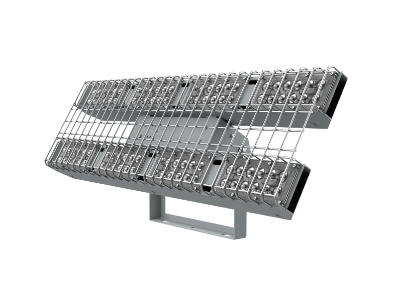 Светильник светодиодный Fizruk 200Вт CRI80 4000К IP65 спортивный накладной поворот. кроншт. защ. решетка оптикой 120град. RAL7045 сер. VARTON V1-P1-70707-04L05-6520040