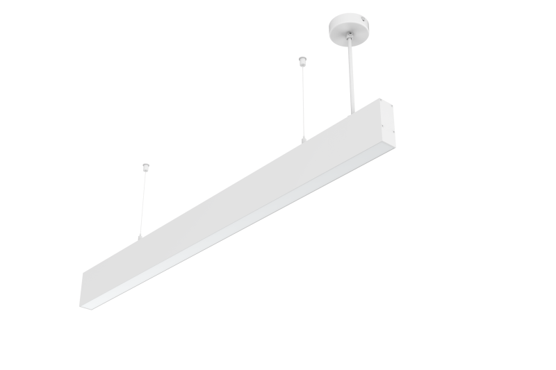 Светильник светодиодный Angusta High 1505х35х90 52Вт 3000К IP40 подвесной аварийный автономный постоянного действия RAL9003 бел. муар рассеив. опал VARTON V1-R0-00542-30A00-4005230