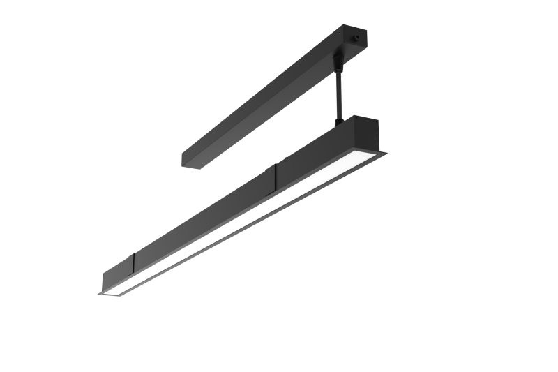 Светильник светодиодный Angusta Intus 1005х50х45 21Вт CRI90 4000К IP40 встраив. RAL9005 черн. рассеив. опал VARTON V1-R0-9X240-10000-4002140